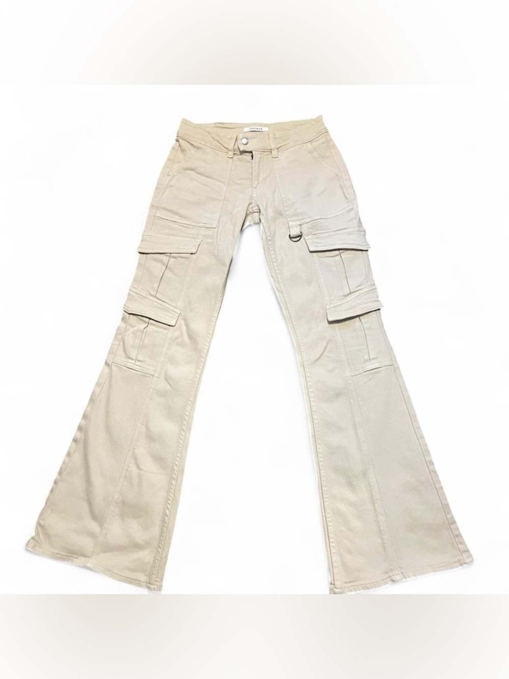 PacSun Beige Cargo Flared Jeans
